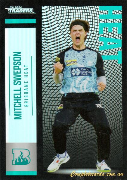 2024-25 Cricket Traders - Pearl Silver - P 074 - Mitchell Swepson - Brisbane Heat