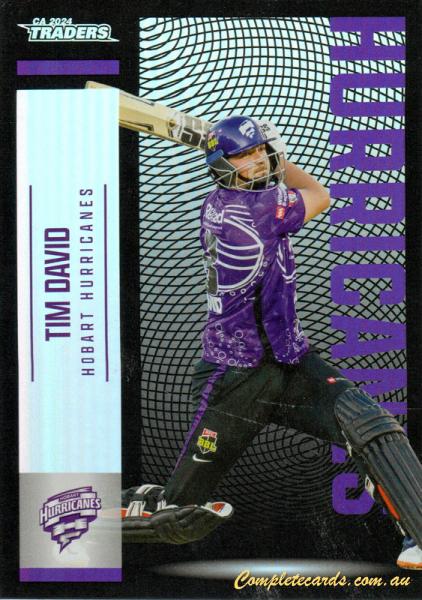 2024-25 Cricket Traders - Pearl Silver - P 079 - Tim David - Hobart Hurricanes