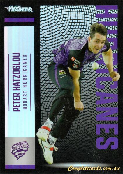 2024-25 Cricket Traders - Pearl Silver - P 082 - Peter Hatzoglou - Hobart Hurricanes