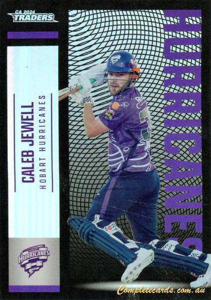 2024-25 Cricket Traders - Pearl Silver - P 083 - Caleb Jewell - Hobart Hurricanes