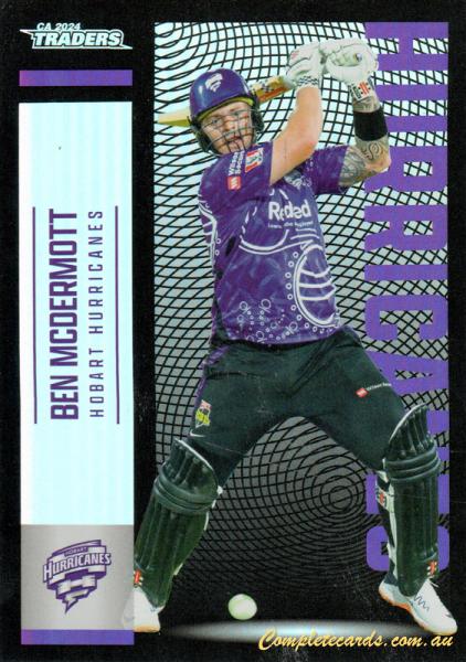 2024-25 Cricket Traders - Pearl Silver - P 084 - Ben McDermott - Hobart Hurricanes