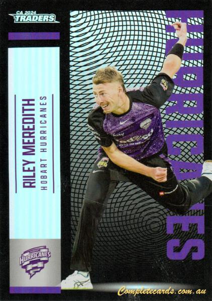 2024-25 Cricket Traders - Pearl Silver - P 085 - Riley Meredith - Hobart Hurricanes