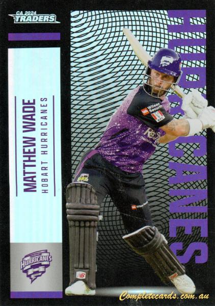 2024-25 Cricket Traders - Pearl Silver - P 086 - Matthew Wade - Hobart Hurricanes