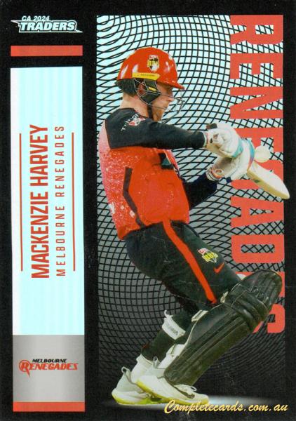 2024-25 Cricket Traders - Pearl Silver - P 092 - Mackenzie Harvey - Melbourne Renegades