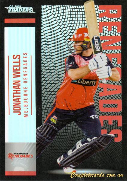 2024-25 Cricket Traders - Pearl Silver - P 097 - Jonathan Wells - Melbourne Renegades