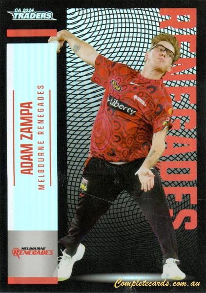 2024-25 Cricket Traders - Pearl Silver - P 098 - Adam Zampa - Melbourne Renegades