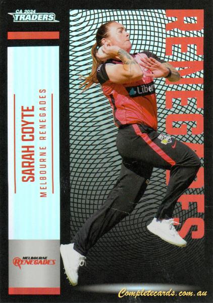 2024-25 Cricket Traders - Pearl Silver - P 099 - Sarah Coyte - Melbourne Renegades