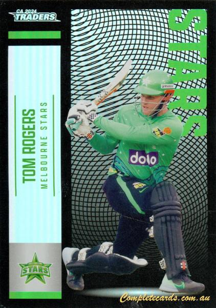 2024-25 Cricket Traders - Pearl Silver - P 108 - Tom Rogers - Melbourne Stars