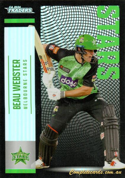 2024-25 Cricket Traders - Pearl Silver - P 110 - Beau Webster - Melbourne Stars