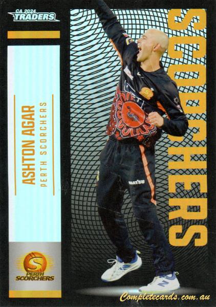 2024-25 Cricket Traders - Pearl Silver - P 115 - Ashton Agar - Perth Scorchers