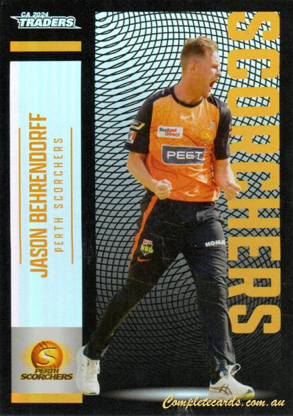 2024-25 Cricket Traders - Pearl Silver - P 116 - Jason Behrendorff - Perth Scorchers