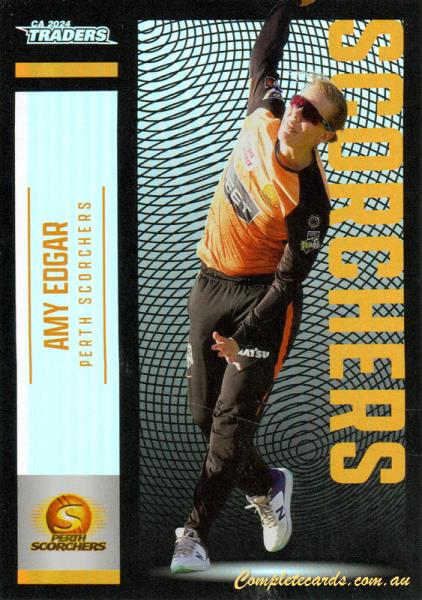 2024-25 Cricket Traders - Pearl Silver - P 124 - Amy Edgar - Perth Scorchers