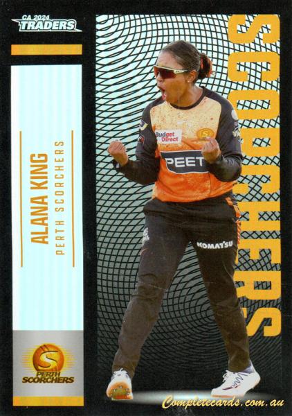 2024-25 Cricket Traders - Pearl Silver - P 125 - Alana King - Perth Scorchers