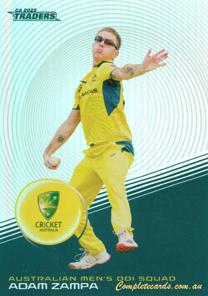 2025-26 Cricket Traders - Silver - S 018 - Adam Zampa - Australia Men's ODI