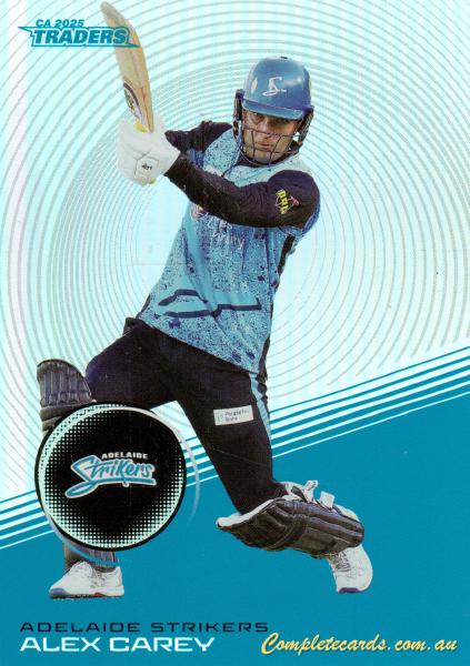2025-26 Cricket Traders - Silver - S 056 - Alex Carey - Adelaide Strikers