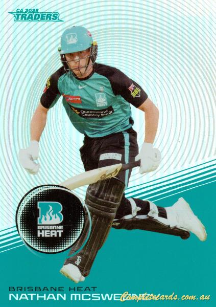 2025-26 Cricket Traders - Silver - S 071 - Nathan Mcsweeney - Brisbane Heat