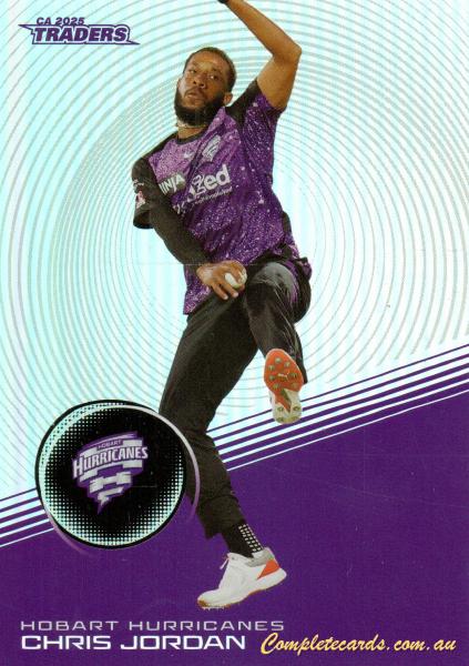 2025-26 Cricket Traders - Silver - S 081 - Chris Jordan - Hobart Hurricanes