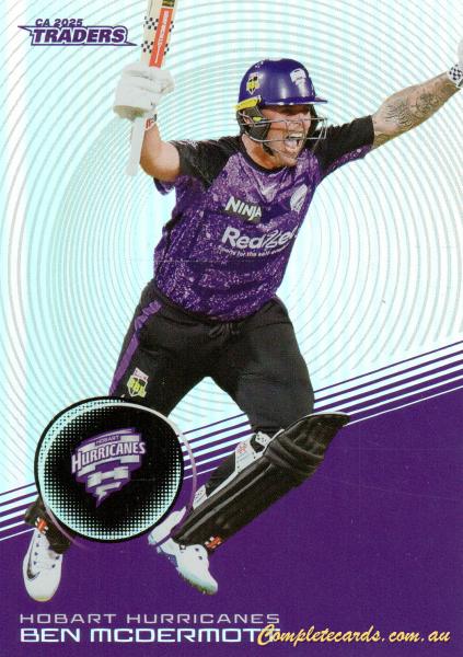 2025-26 Cricket Traders - Silver - S 082 - Ben Mcdermott - Hobart Hurricanes