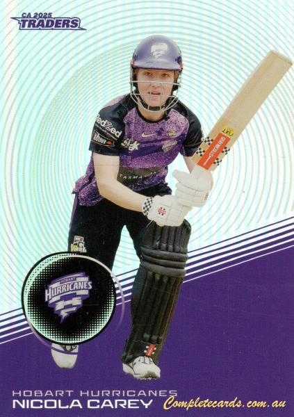 2025-26 Cricket Traders - Silver - S 086 - Nicola Carey - Hobart Hurricanes
