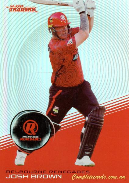 2025-26 Cricket Traders - Silver - S 091 - Josh Brown - Melbourne Renegades