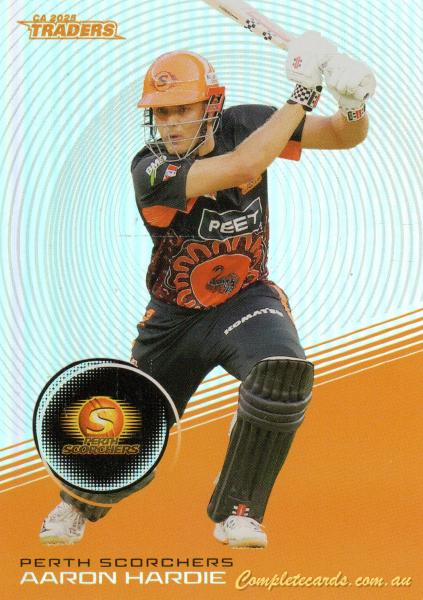 2025-26 Cricket Traders - Silver - S 117 - Aaron Hardie - Perth Scorchers
