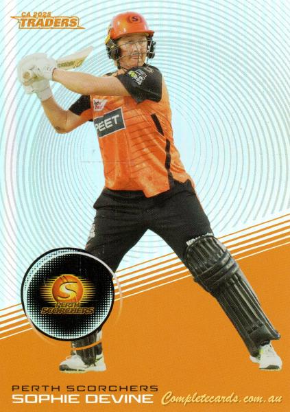 2025-26 Cricket Traders - Silver - S 123 - Sophie Devine - Perth Scorchers