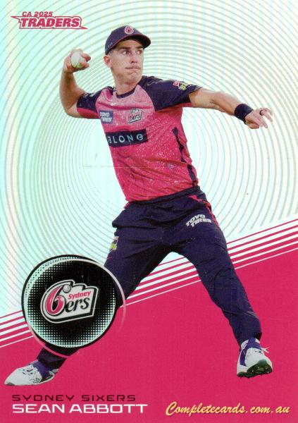 2025-26 Cricket Traders - Silver - S 127 - Sean Abbott - Sydney Sixers