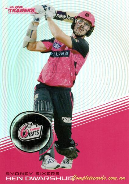 2025-26 Cricket Traders - Silver - S 128 - Ben Dwarshius - Sydney Sixers