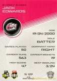 2025-26 Cricket Traders - Silver - S 129 - Jack Edwards - Sydney Sixers