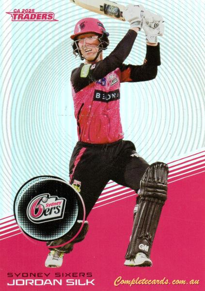 2025-26 Cricket Traders - Silver - S 132 - Jordan Silk - Sydney Sixers