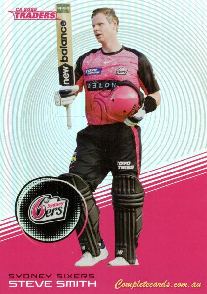 2025-26 Cricket Traders - Silver - S 133 - Steve Smith - Sydney Sixers