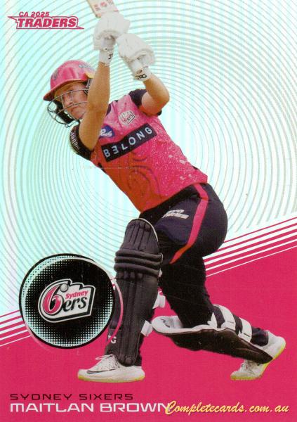 2025-26 Cricket Traders - Silver - S 134 - Maitlan Brown - Sydney Sixers