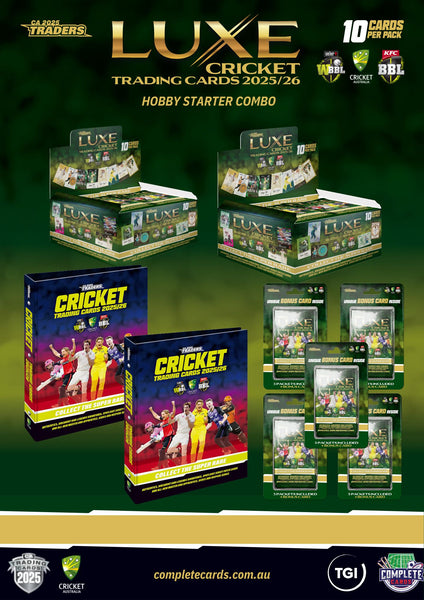 2025-26 TGI Traders Cricket Australia Luxe - Hobby Starter Pack Combo