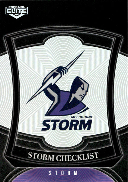 2023 NRL Elite Silver Special - P064 - Melbourne Storm Checklist - Melbourne Storm