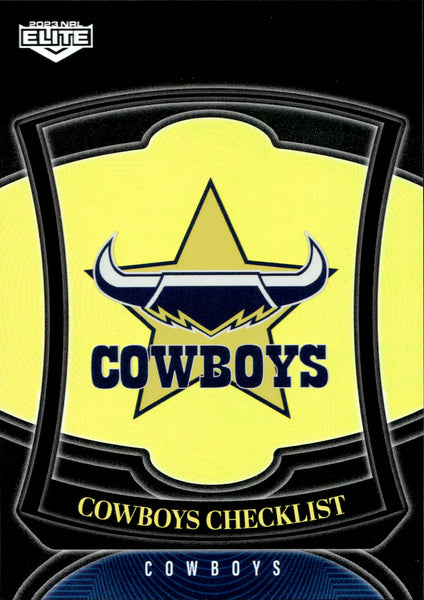 2023 NRL Elite Silver Special - P082 - North Queensland Cowboys Checklist - North Queensland Cowboys