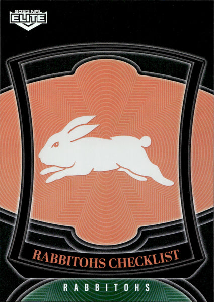 2023 NRL Elite Silver Special - P109 - South Sydney Rabbitohs Checklist - South Sydney Rabbitohs