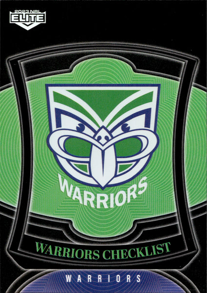 2023 NRL Elite Silver Special - P136 - New Zealand Warriors Checklist - Sydney Roosters