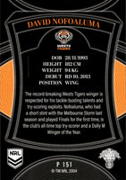 2023 NRL Elite Silver Special - P151 - David Nofoaluma - Wests Tigers