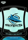 2023 NRL Elite Silver Special - P028 - Cronulla-Sutherland Sharks Checklist - Cronulla-Sutherland Sharks