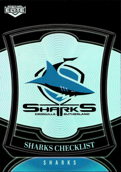 2023 NRL Elite Silver Special - P028 - Cronulla-Sutherland Sharks Checklist - Cronulla-Sutherland Sharks