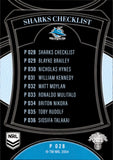 2023 NRL Elite Silver Special - P028 - Cronulla-Sutherland Sharks Checklist - Cronulla-Sutherland Sharks