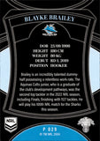 2023 NRL Elite Silver Special - P029 - Blayke Brailey - Cronulla-Sutherland Sharks