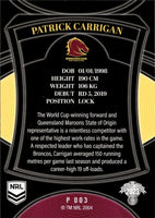 2023 NRL Elite Silver Special - P003 - Patrick Carrigan - Brisbane Broncos