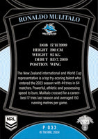 2023 NRL Elite Silver Special - P033 - Ronaldo Mulitalo - Cronulla-Sutherland Sharks