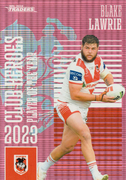 2024 NRL Traders - Club Heroes Pink - CHP 21 - Blake Lawrie - 224/250
