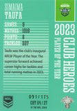 2024 NRL Traders - Club Heroes Teal - CHT 04 - Simaima Taufa - 091/175
