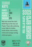 2024 NRL Traders - Club Heroes Teal - CHT 10 - Shannon Mato - 085/175