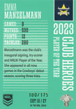 2024 NRL Traders - Club Heroes Teal - CHT 15 - Emma Manzelmann - 100/175