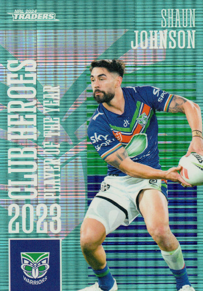 2024 NRL Traders - Club Heroes Teal - CHT 25 - Shaun Johnson - 093/175