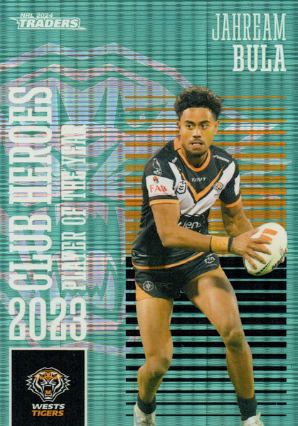 2024 NRL Traders - Club Heroes Teal - CHT 26 - Jahream Bula - 128/175